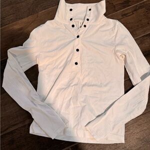 Athleta Women's White Button-Up Top